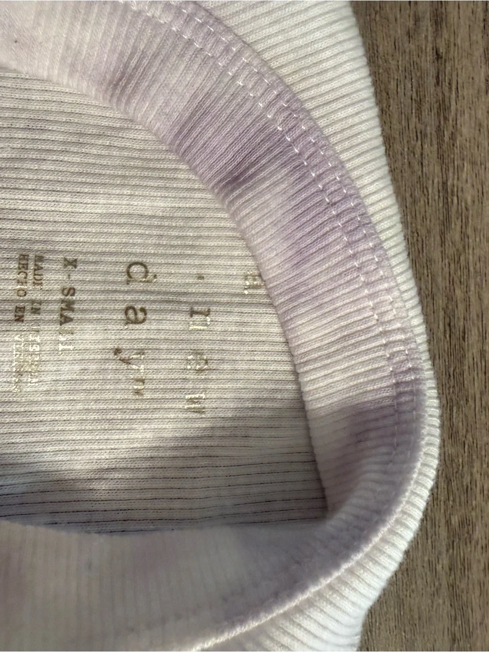 a new day Lavender Ribbed Tie-Dye Tank Top - Picture 5 of 7